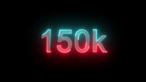 150k animated neon text effect video motion on black background. Stock Footage 317227095