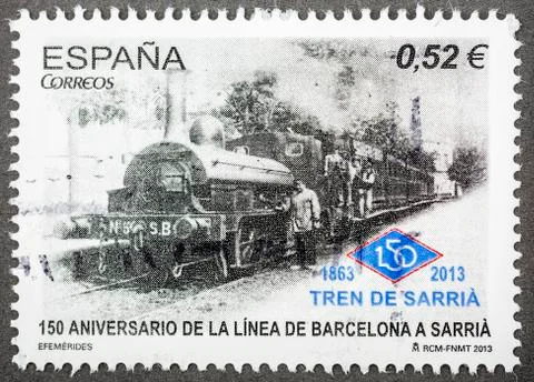 150th anniversary of the first train barcelona sarria Stock Photos