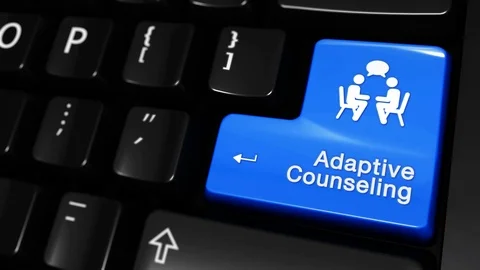 151. Adaptive Counseling Moving Motion On Computer Keyboard Button. Stock Footage 95262803