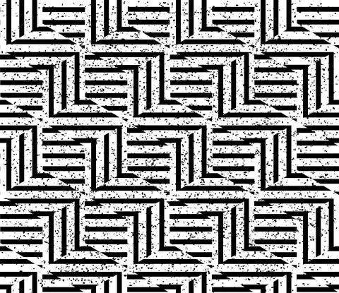 1512 Seamless pattern with horizontal and vertical black segments_cube_ Stock Illustration