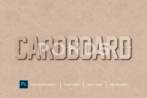 PSD Template: 152 card board text effect Design Photoshop Layer Style ...