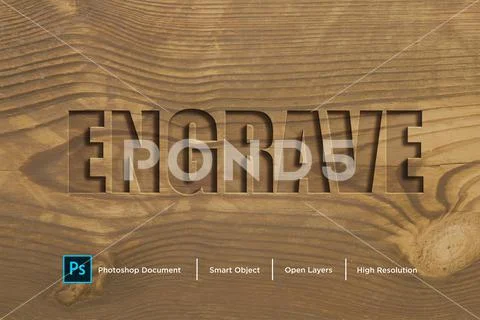 153 engrave text effect Design Photoshop Layer Style PSD Template