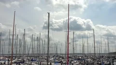 Lots of boats at the Marina in Schilksee close to Kiel in Germany. Schilksee 