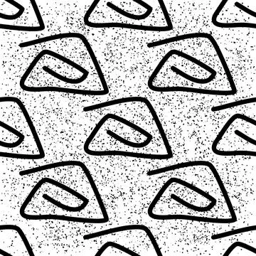 1542 Seamless pattern with white geometric forms イラスト素材