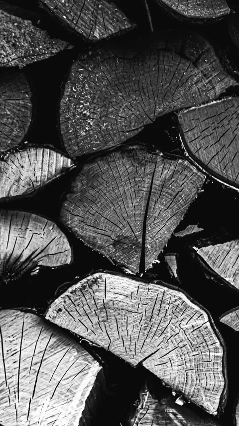 154_Wood logs texture abstract pattern.mp4 Stock Footage 347229774