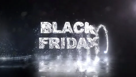 155 Animation Text Glowing Particals Effect Black Friday 스톡 동영상 140651979