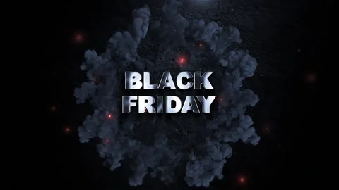 157 Animation Text Firewave Explosion Effect Black Friday 库存影片 140651908