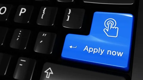 157. Apply Now Moving Motion On Computer Keyboard Button. Stock Footage 95263055