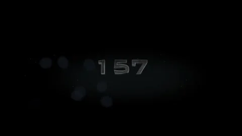 157 title metal text on black alpha channel background Stock Footage 295869184