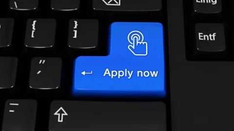 158. Apply Now Rotation Motion On Computer Keyboard Button. Stock Footage 95263333