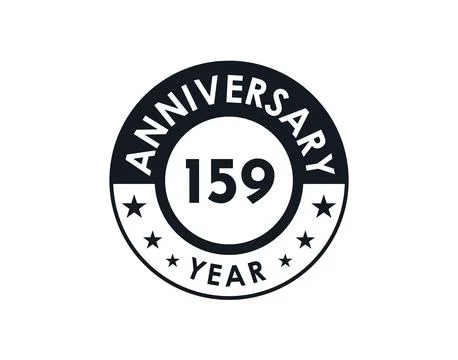 159 years anniversary badge vector design Stock Illustration