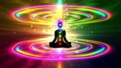 Silhouette of a person meditating to balance the chakras and achieve serenity