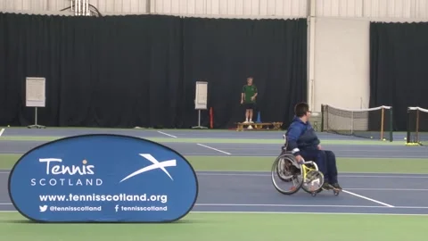 ﾣ15m project announced to increase participation in Scottish tennis - GVs and Stock Footage 148708662
