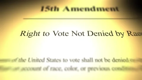 15th Ammendment - Right to Vote Not Denied by Race 1 Stock-Footage 342774018