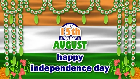 15th august and happy independence day blessings animation Stock Footage 312821724