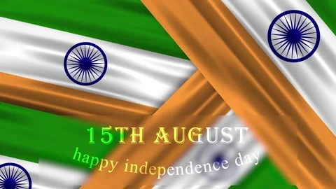 15th august and happy independence day greetings Stock Footage 312821817