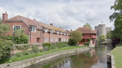 15th May 2026. Westgate and the River Stour, Canterbury, Kent, England, UK Stock Footage 335701957