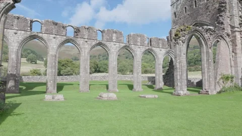 15th Septermber 2025 Llanthony Priory  (Priordy Llanddewi Nant Hodni), Wales, UK Stock Footage 319379672
