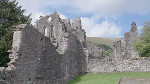 15th Septermber 2025 Llanthony Priory  (Priordy Llanddewi Nant Hodni), Wales, UK Video stock 319380614