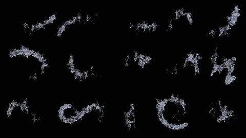 15x motion element splash and swoosh water fx 3d pack Stock Footage 132821163