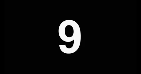 16. 4K Resolution. Countdown of 16 seconds, with black background Stock Footage 235912789