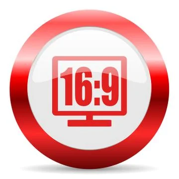 16 9 display glossy web icon イラスト素材