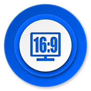 16 9 display icon. Stock Illustration