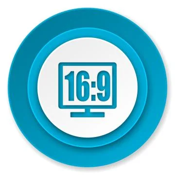 16 9 display icon. Stock Illustration