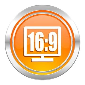 16 9 display icon. Ilustración de archivo