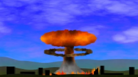 16 bit A-Bomb Stock Footage 121987923