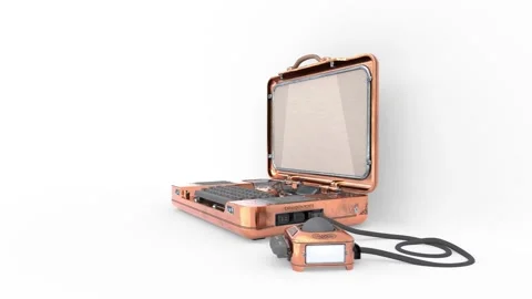 16 bit computer on white background Stock Footage 310190395