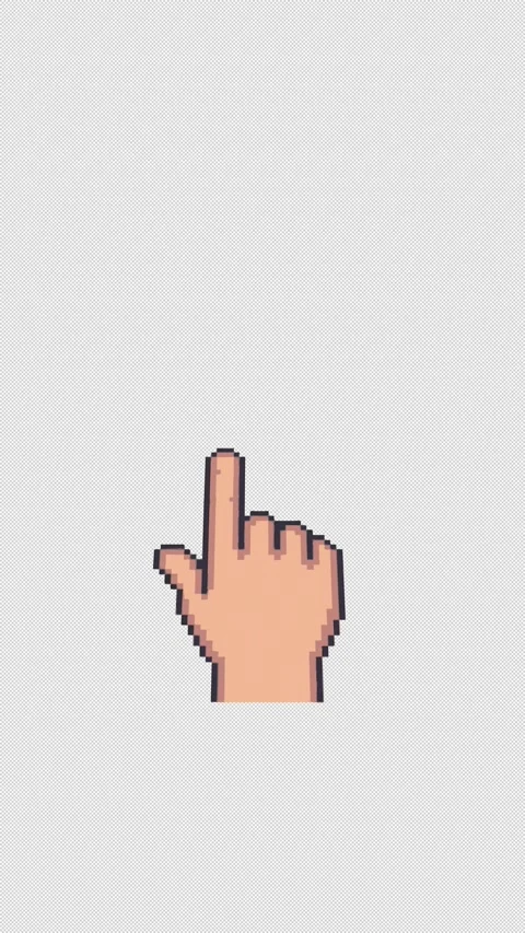 16 bit Finger Scroll Up Animation with Alpha Channel Stock Footage 342651917