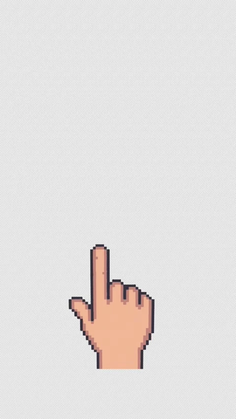 16 bit Finger Scroll Down Animation with Alpha Channel Stock Footage 342651714