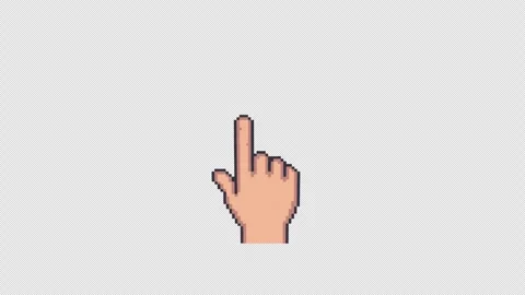 16 bit Scroll Down Gesture Animation with Transparent Background Video stock 342651635