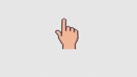 16 bit Scroll Up Gesture Animation with Transparent Background Stock Footage 342651807