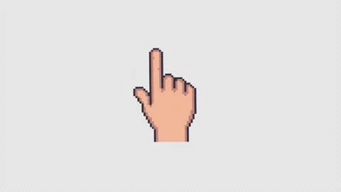 16 bit Swipe Right Gesture Animation with Transparent Background Stock Footage 342652631
