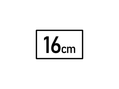 16 centimeters icon vector illustration, 16cm size Stock Illustration