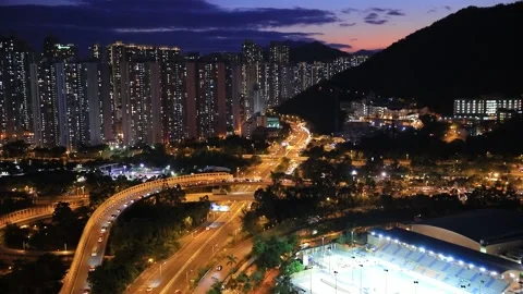 16 Dec 2017 the road scape of Po Shun Road at Tseung Kwan O Stock Footage 196217413