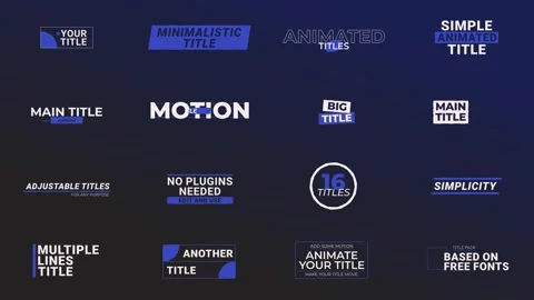 16 Jagged Titles Stock After Effects
