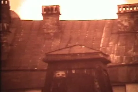 16 mm 9. Roofs in Saint-Petersburg. Original vintage film Stock Footage