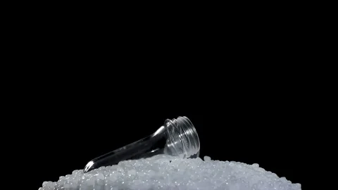16 - Plastic Bottale raw material Stock Footage 135896923