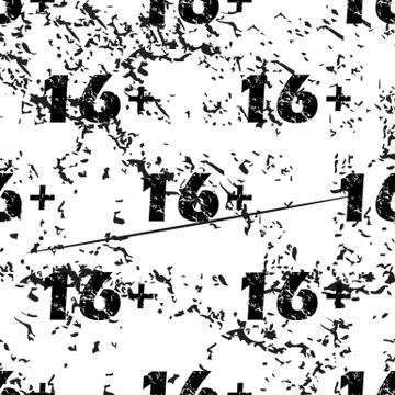 16 plus pattern, grunge, monochrome イラスト素材