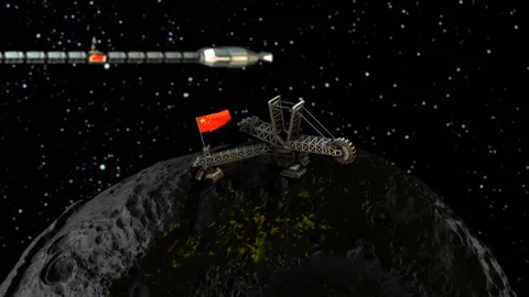 16 Psyche zoom out mining CINA 스톡 동영상 111570260