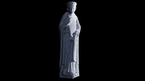16 Sculpture of Queen of Sheba Made with 3D render not AI Stock Footage 331899036