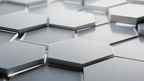 16 second hexagon landscape dotted map and NEWS text video Stock Footage 281645939