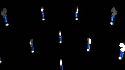 16 seconds of spinning inner ball of question marks Stock Footage 281834717