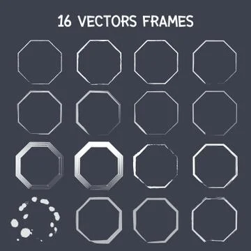 16 vector frame Stock Illustration
