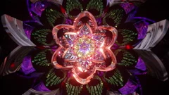 Love looping 4k mandala 3d with hypnotizing pattern on repeat for background