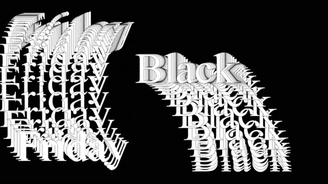161 Animation Text Motion Graphics Black Friday v02 Stock-Footage 143024620