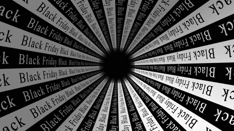 161 Animation Text Motion Graphics Black Friday v12 库存影片 143025582